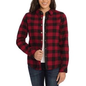 Orvis Fleece Lined Shirt Shacket Jacket Buffalo Plaid